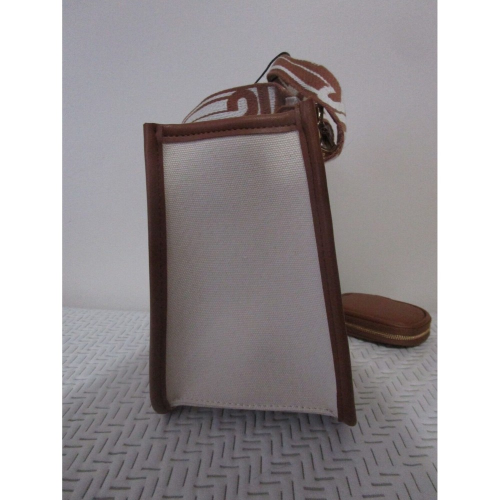 NWT Steve Madden Viral Tik Tok Bag Purse Bwebber Canvas Creme Brown - Picture 9 of 15